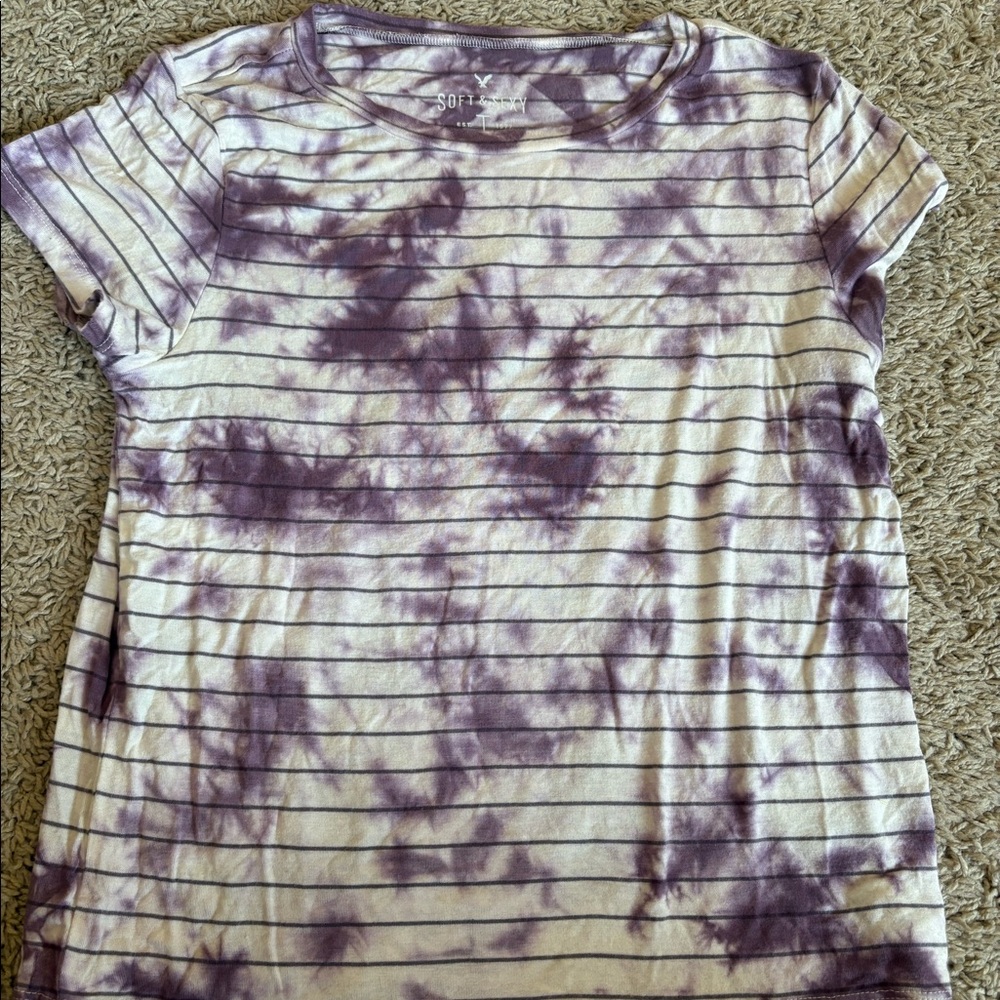 American Eagle Tye Dye Crop Shirt